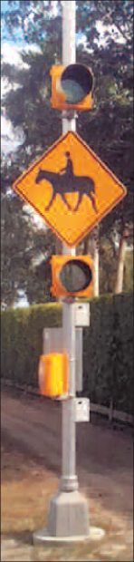 horse pedestrian crossing system